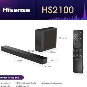 Hisense HS-2100 Sound Bar New