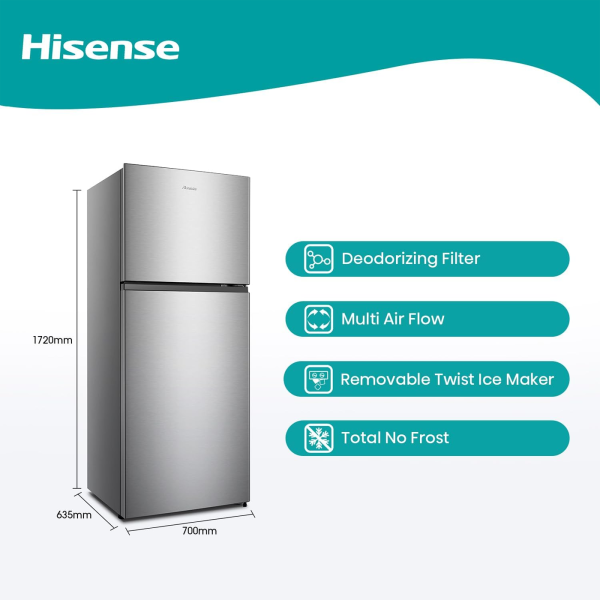 Hisense 488 liter Fridge Double Door - Image 2